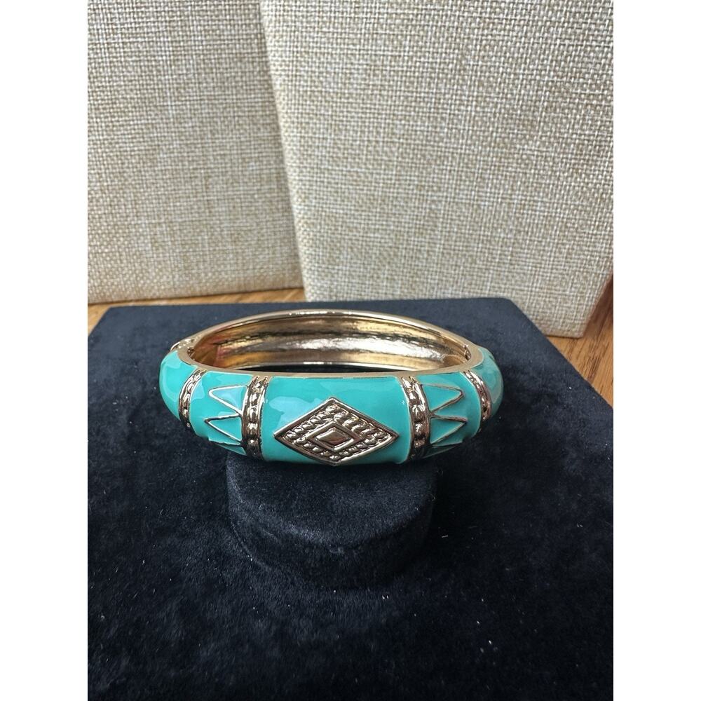 Sequin Nordstrom Multicolor Gold Tone Statement Enamel Bangle Bracelet # 52